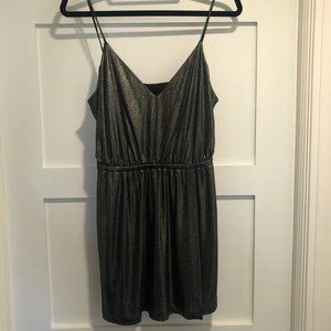 Rachel Zoe short champagne black jumpsuit, NWT